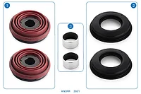 Запасные части для тягачей и полуприцепов кпл. Для ремонта тормозных суппортов knorr уплот. Порш.