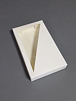 Коробка с окном под плитку шоколада белая 15*9*2,5
