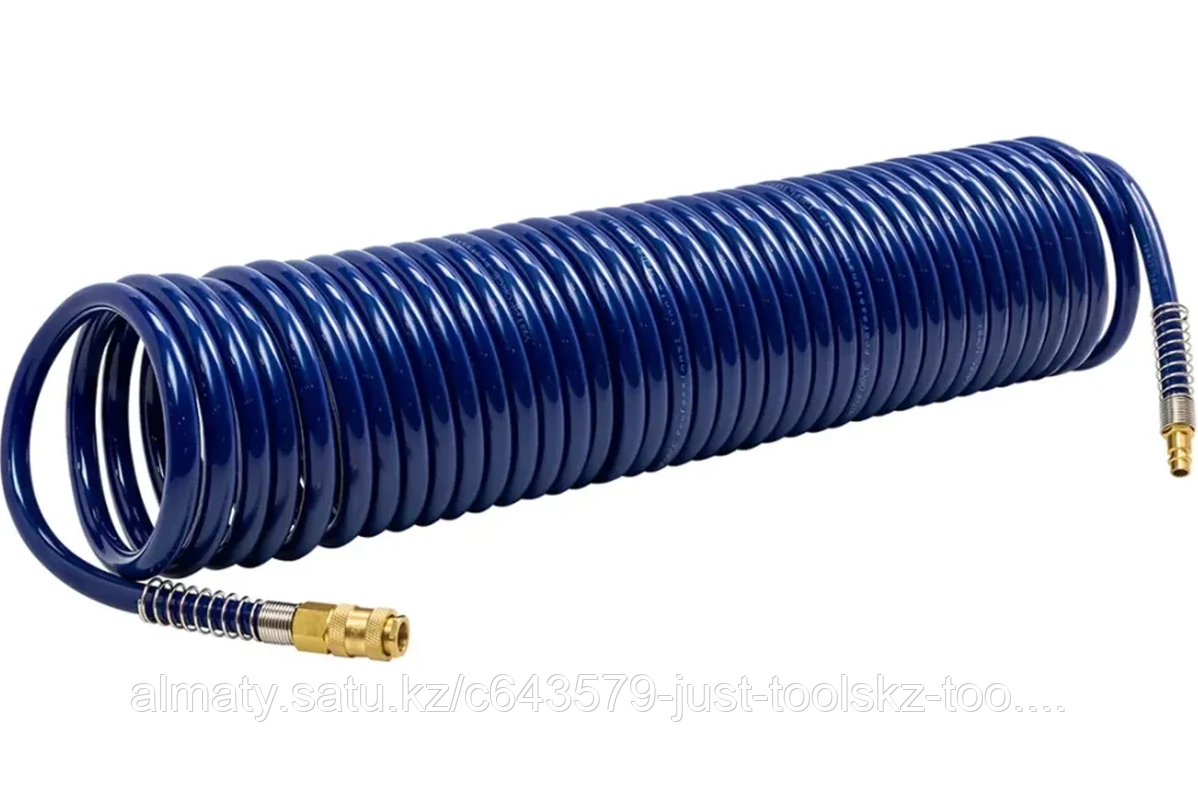 YATAFORCE Шланг витой полиуретановый 10мм х 14мм х 15м с быстроразъемами 64603 YF-1410-15M, фото 1