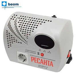 Стабилизатор Ресанта ACH-500Н/1-Ц (500 Вт | 220 В | 5-7 мс | ~8% от 140 до 260 В | Вес, кг 2.26 | настенный)