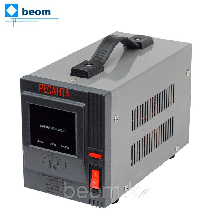Стабилизатор Ресанта ACH-1000/1-Ц (1кВт | 220 В | 5-7 мс | ~8% от 140 до 260 В | Вес, кг 3.06 | напольный), фото 1