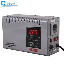 Стабилизатор Ресанта АСН-1000 Н (1000 Вт | 220 В | 5-7 мс | ~8% от 140 до 260 В | Вес, кг 3.38 | настенный)