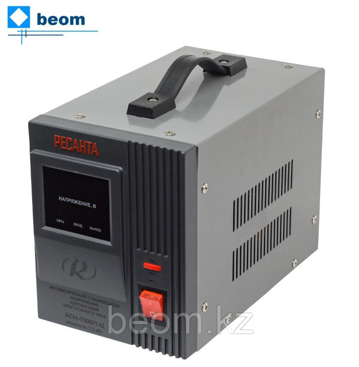 Стабилизатор Ресанта ACH-1500/1-Ц (1,5 кВт | 220 В | 5-7 мс | ~8% от 140 до 260 В | Вес, кг 4.24 | напольный), фото 1