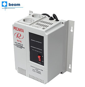 Стабилизатор Ресанта ACH-1500Н/1-Ц LUX (1,5кВт | 220 В | 5-7 мс | ~8% от 140 до 260 В | Вес, кг 4.24 | настенный)