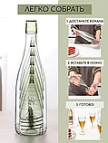 Набор бокалов в бутылке зеленый 5 бокалов в 1 ORGIN, фото 3