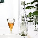 Набор бокалов в бутылке зеленый 5 бокалов в 1 ORGIN, фото 5