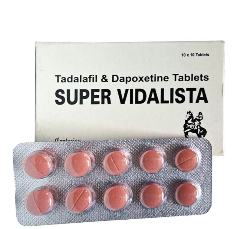 Препарат для усиления эрекции и продления полового акта Super Vidalista 80 mg (10 шт.)