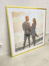 Рамка 90х90 см Золотистая, с легкой текстурой дерева, фото 5