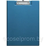 Папка-планшет с зажимом OfficeSpace, ПВХ, синий, фото 3