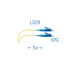 Шнур монтажный оптический LC/UPC SM G.657.A1 3 метра