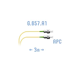 Шнур монтажный оптический FC/APC SM G.657.A1 3 метра