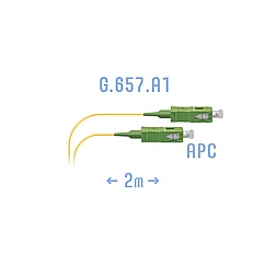 Шнур монтажный оптический SC/APC SM G.657.A1 2 метра