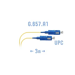 Шнур монтажный оптический SC/UPC SM G.657.A1 3 метра