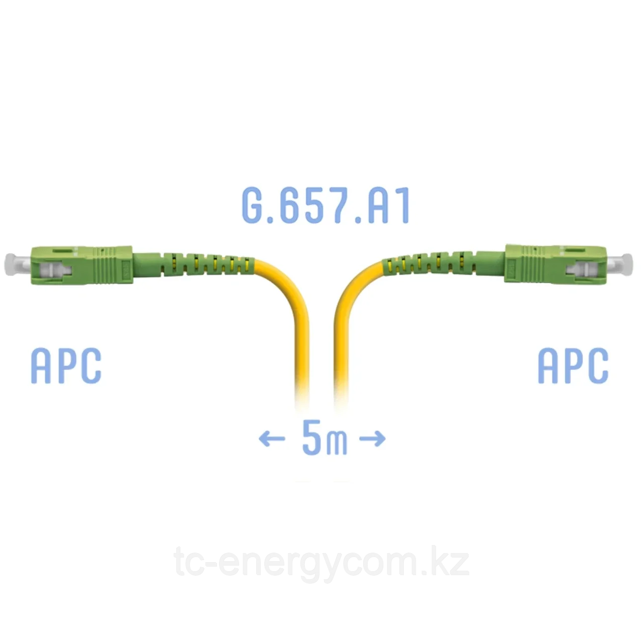 Патчкорд оптический SC/APC SM G.657.A1 5 метров, фото 1