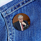 Сувенирный значок "Президент Республики Казахстан - Касым-Жомарт Кемелевич Токаев" (58мм), фото 5