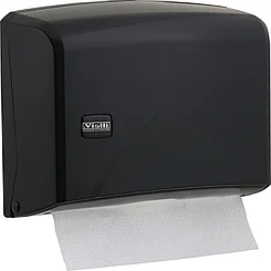 Диспенсер для листовых бумажных полотенец Z укладки Vialli черный