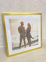 Рамка 40х40 см Золотистая, с легкой текстурой дерева, фото 5