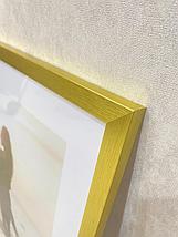 Рамка 40х40 см Золотистая, с легкой текстурой дерева, фото 4