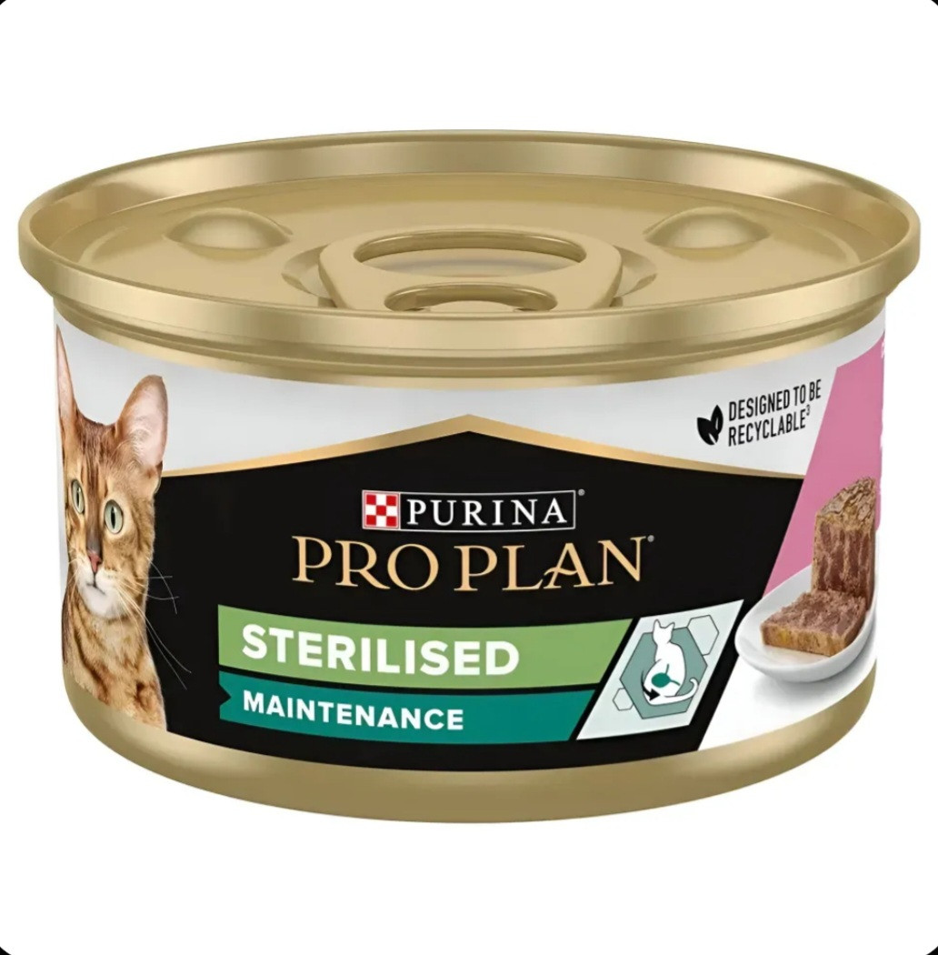 ProPlan (Проплан) Паштет для стерилизованных кошек с лососем, 85 г, фото 1
