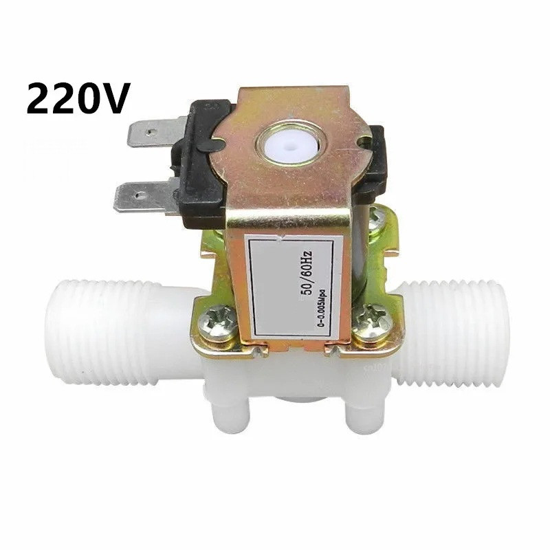 Электромагнитный клапан воды, нормально закрытый, 220В, 1/2", до 20 бар, фото 1