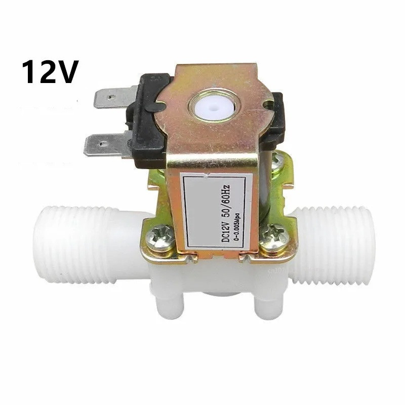 Электромагнитный клапан воды, нормально закрытый, 12В, 3/4", до 20 бар, фото 1