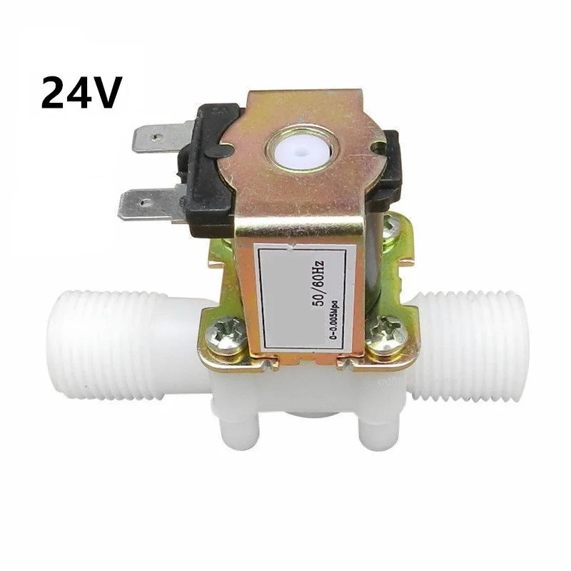Электромагнитный клапан воды, нормально закрытый, 24В, 1/2", до 20 бар, фото 1