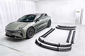 Обвес для Zeekr 001 Рестайлинг 2024+ Зикр Губа переднего бампера Диффузор Юбки