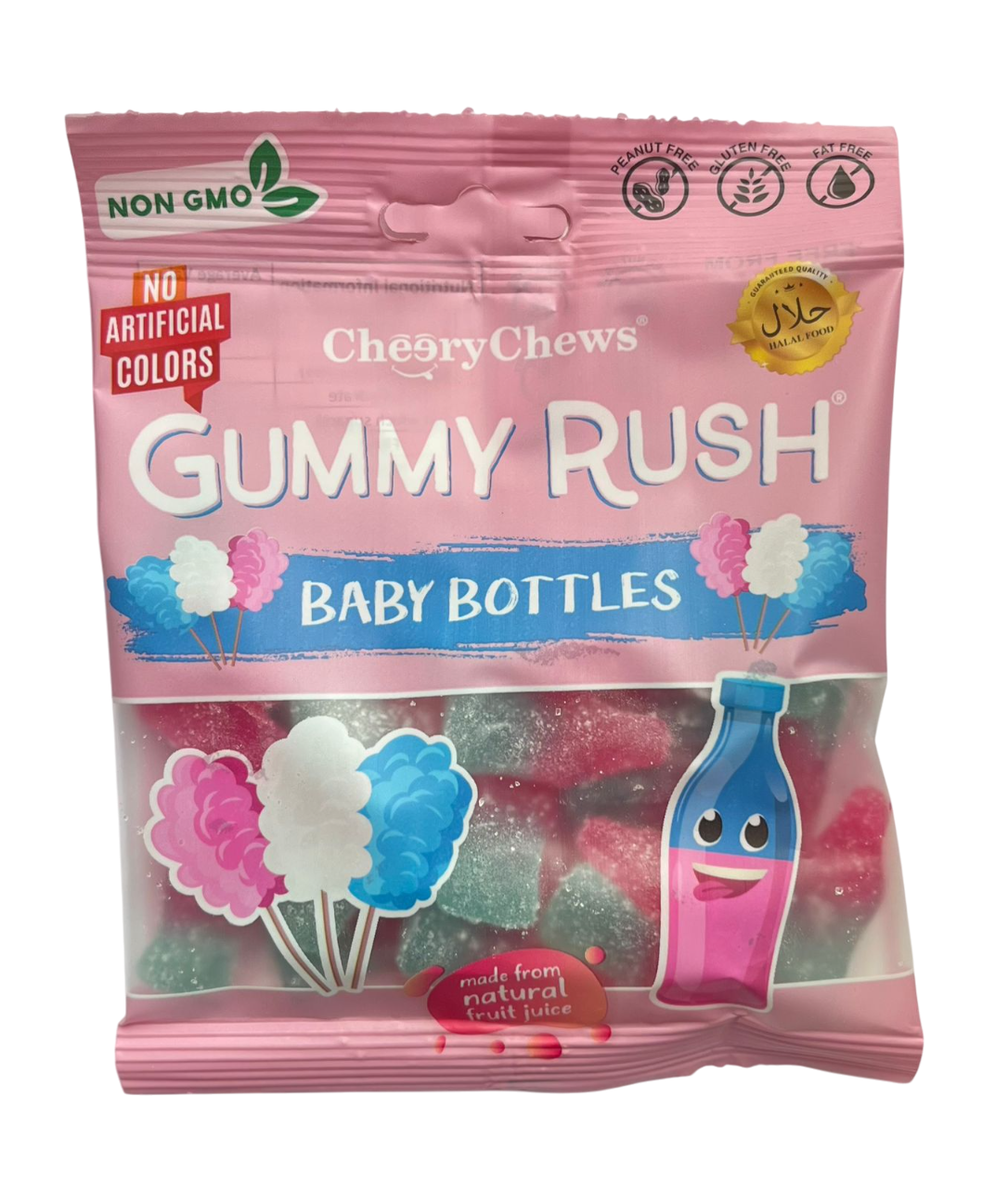 Жев.мармелад Кола бутылочка (розово-голубая) 90 гр / Gummy Rush