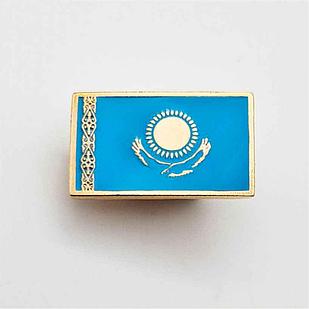 Значок прямоугольный «Флаг Казахстана»