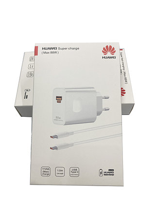 Сетевой адаптер GanPower для смартфона Huawei, 88W + кабель USB-C 1m.