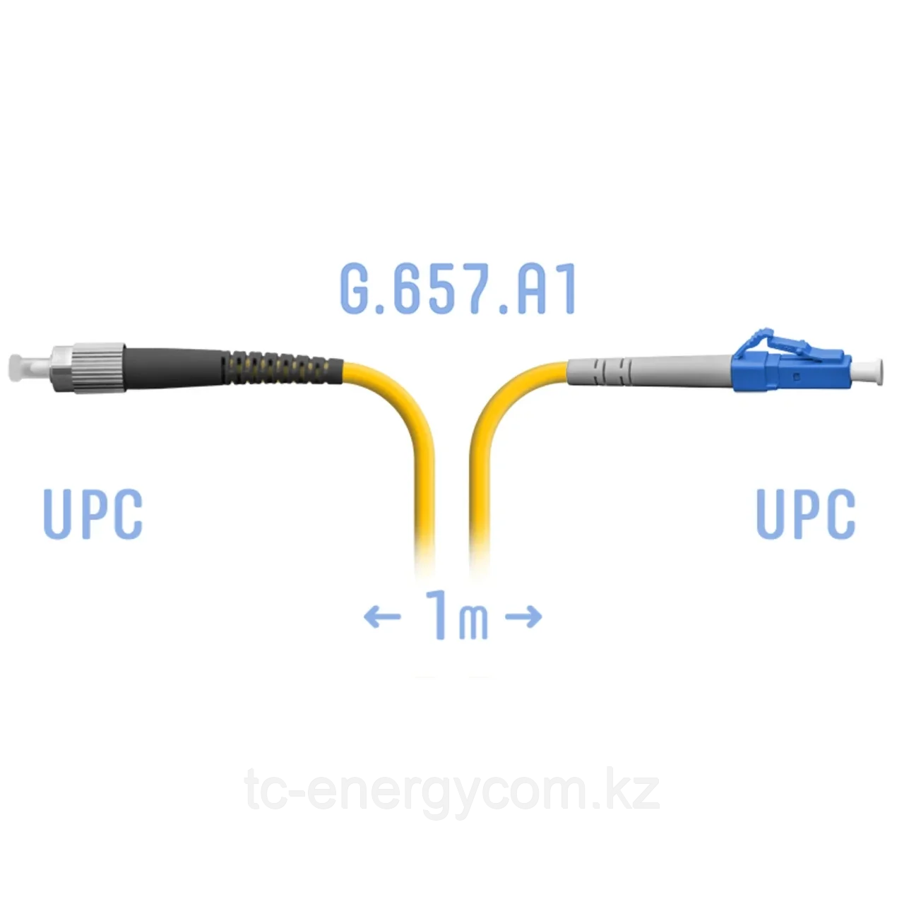 Патчкорд оптический LC/UPC-FC/UPC SM G.657.A1 1 метр