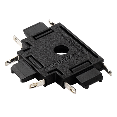 Коннектор MTR16 CT-BL черный T-обр. для низковольтной трековой системы MTR16 40В, фото 1