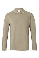 Рубашка поло с длинным рукавом Песочно-бежевый