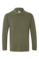 Рубашка поло с длинным рукавом хаки зеленый