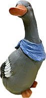 Статуэтка Гусь в платке серый Н-45см ФП1136-2