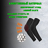 Спортивные компреcсионный нарукавник с защитой локтя черный Shenfei 6228 1 шт., фото 2