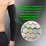 Спортивные компреcсионный нарукавник с защитой локтя черный Shenfei 6228 1 шт., фото 4