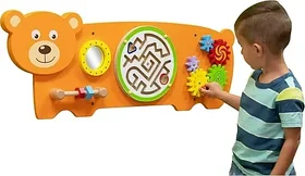 Настенный модуль "Медведь", панель Монтессори развивающая