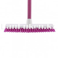 Щетка для чистки ковров "SHROBER" 27 см розовая с черенком ELFE 93552 (002)