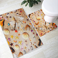 Коврик для ванной двойка 80х50 и 50х40 ракушки