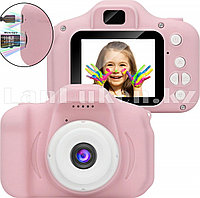 Детский цифровой фотоаппарат с рамками и видеосъемкой 400 mAh (розовый)