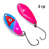 Блесна для рыбалки на форель 3 гр розово голубая