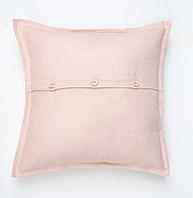 Подушка декоративная ВАСИЛИСА Клеверная дымка 45*45 1476 LL пуговицы лен гл/кр 176037