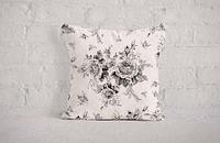 Подушка ВАСИЛИСА 40х40 п/л отб наб гл.кр Розы2 серый 175448/175014