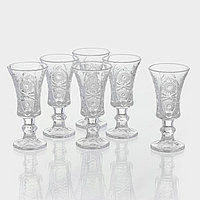 Рюмки Доляна «Ледяная звезда», 35 мл, 10.5×5 см, набор 6 шт., стекло, прозрачные