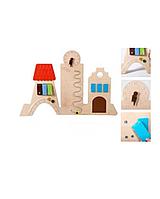 Тактильно-развивающая панель "Городок"