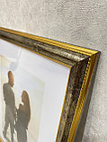Рамка А3 (29.7х42см) Серый с золотом, фото 4