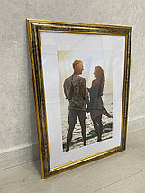 Рамка 30х40 см , Серый с золотом, фото 5