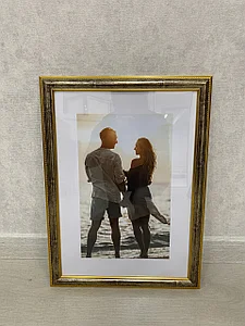 Рамка 30х40 см , Серый с золотом