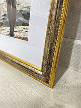 Рамка 30х40 см , Серый с золотом, фото 3